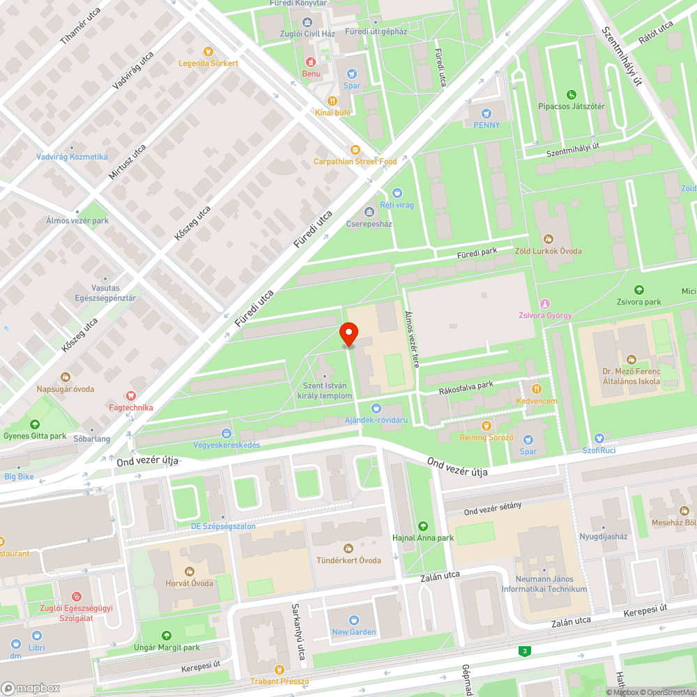 Elhagyott jelzés nélküli személygépjármű bejelentés helye