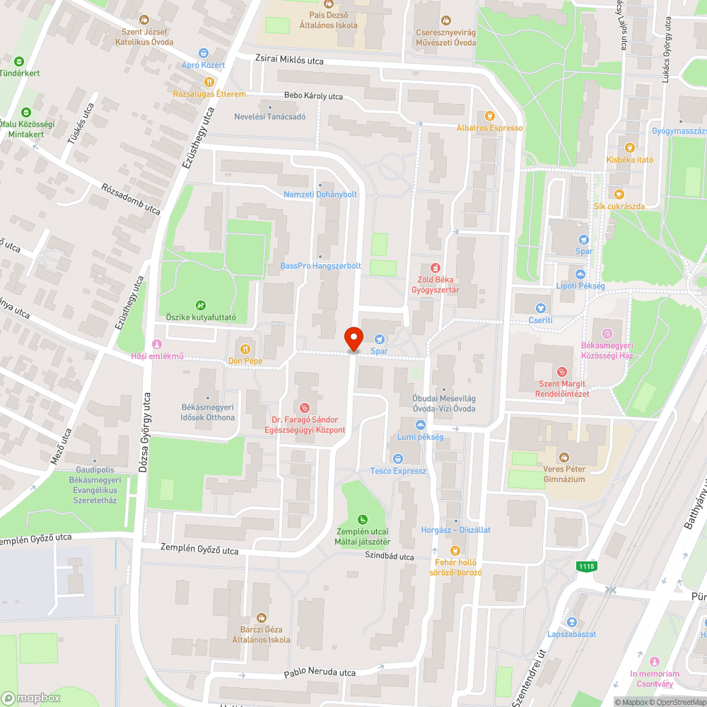 Zöldhulladék bejelentés helye