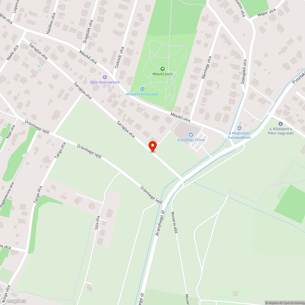 Kátyúk bejelentés helye