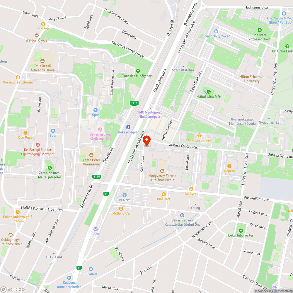 Kiégett lámpa bejelentés helye