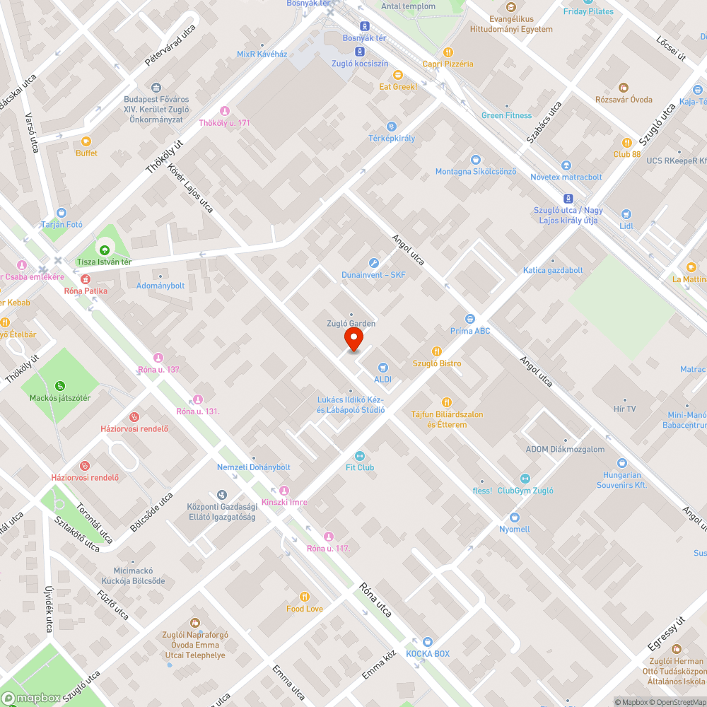 Szűk utca a parkolóból kihajtva bejelentés helye