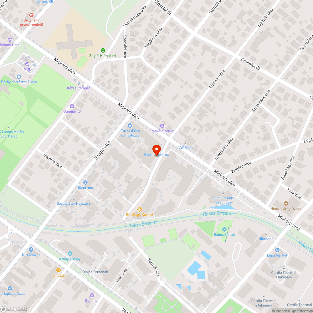 Beszakadt útburkolat bejelentés helye