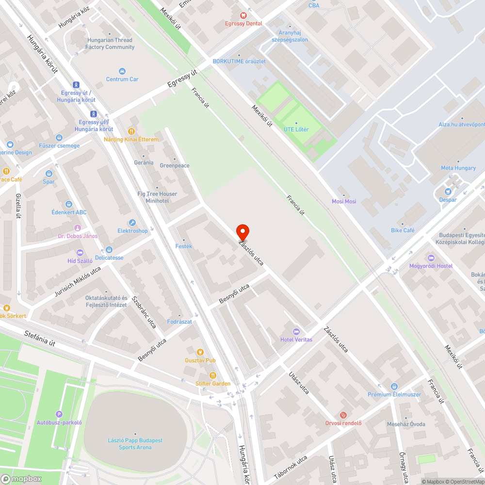 Ágy az utcán bejelentés helye