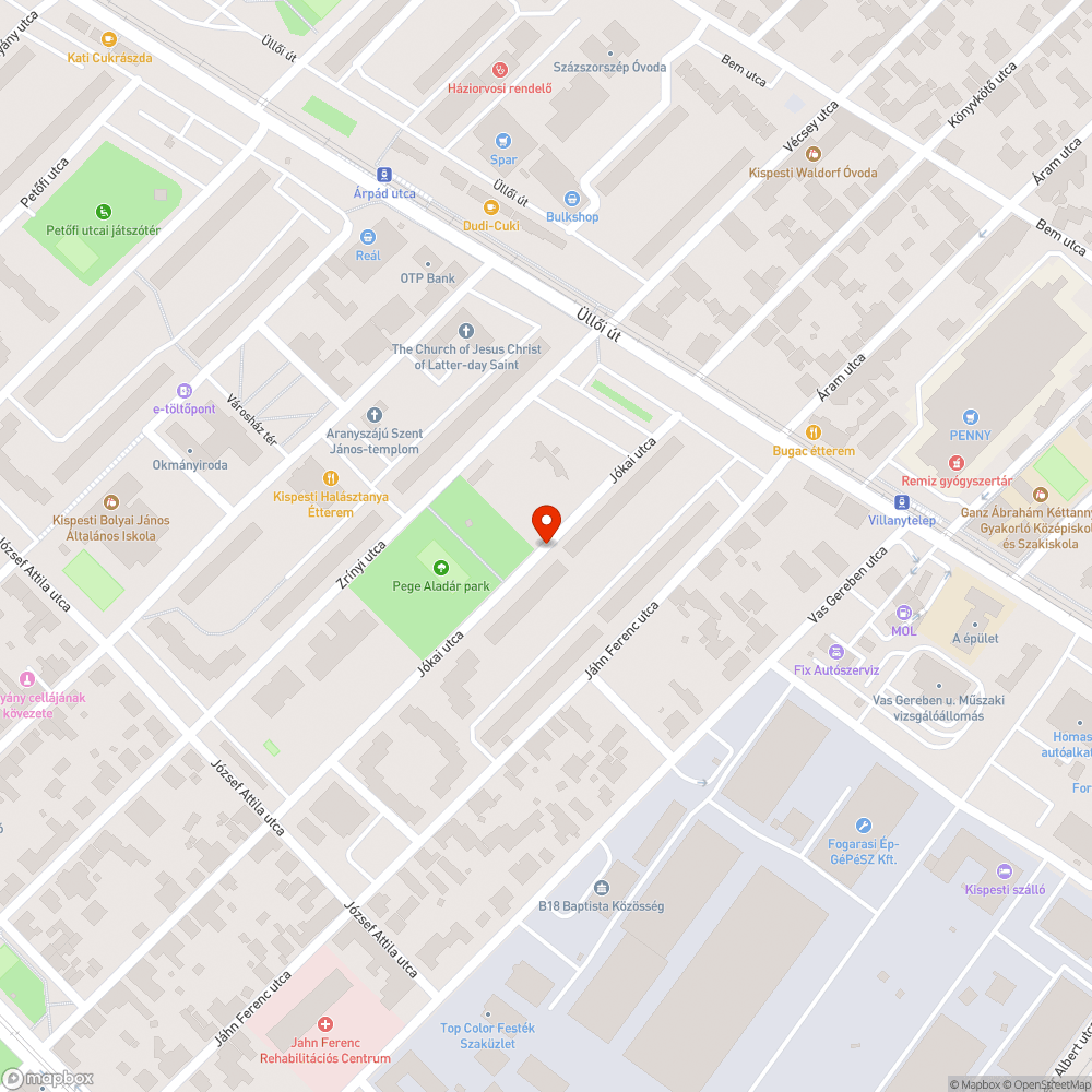 Kiégett lámpa bejelentés helye