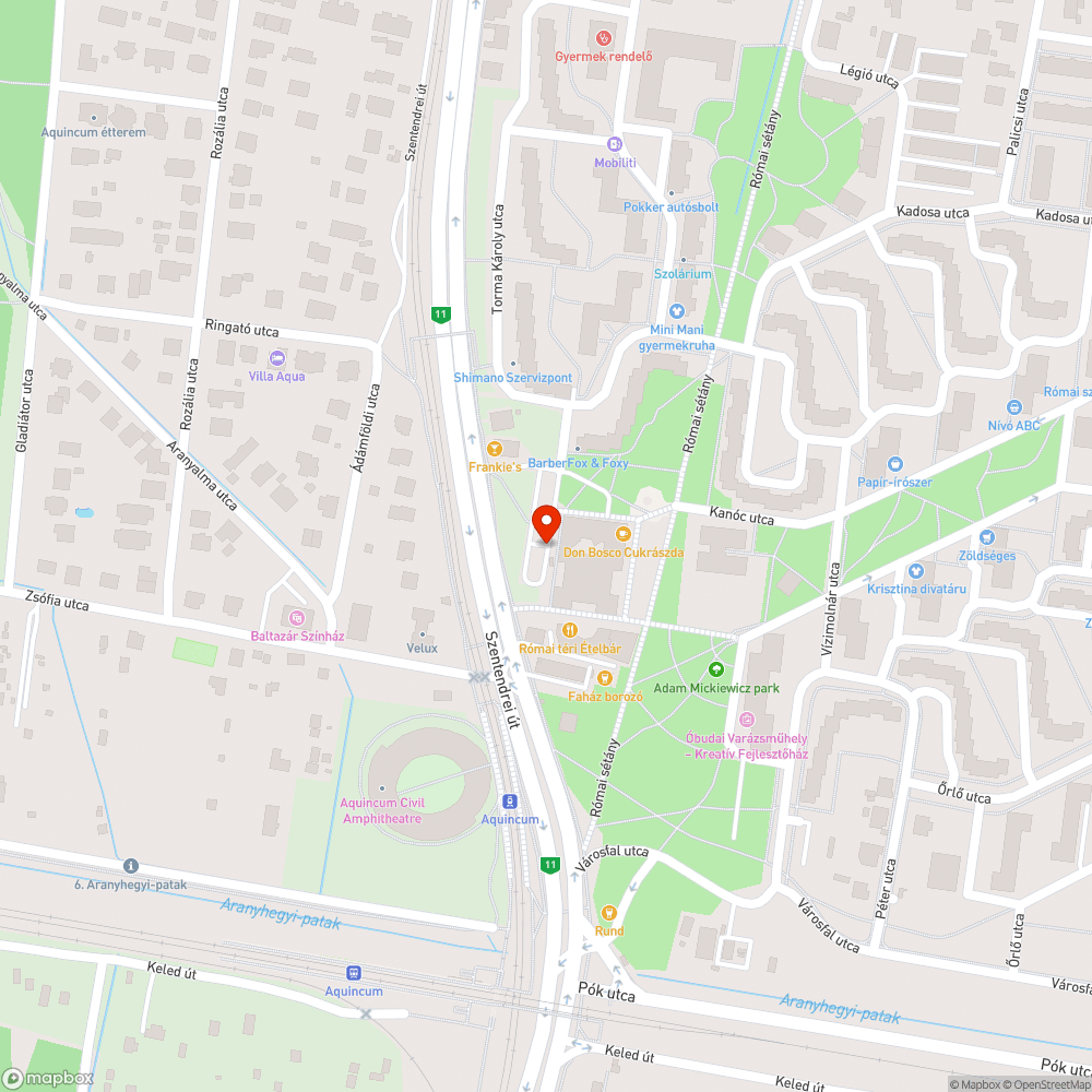 Hiányzó fák bejelentés helye