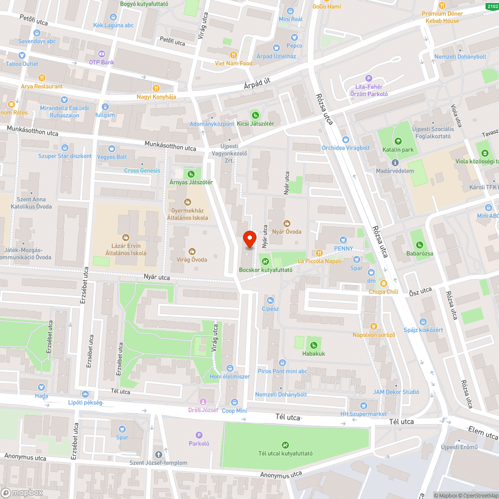 Kátyú bejelentés helye