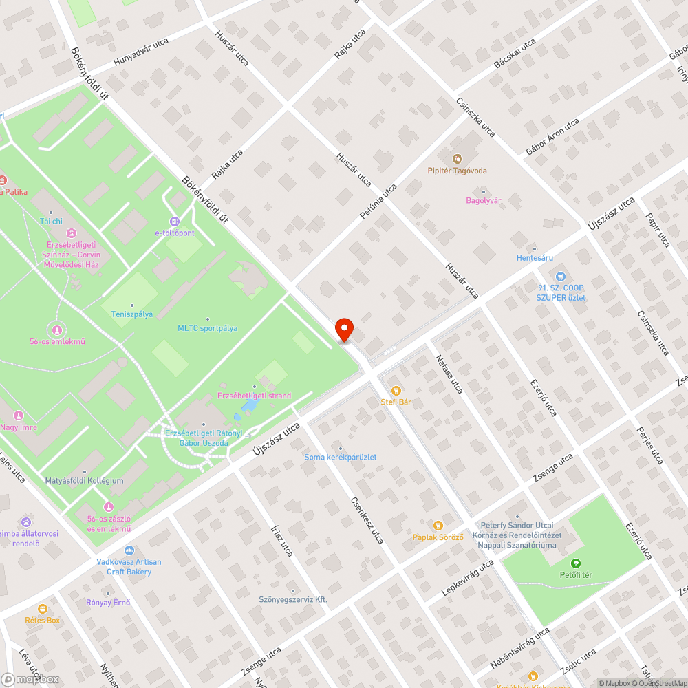 Újszász utcai fedett buszváró rongálódása bejelentés helye