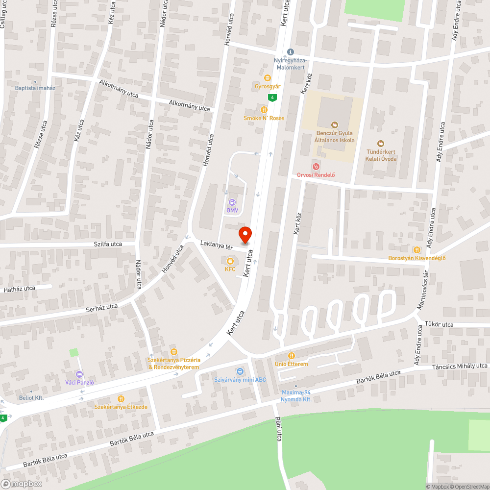 Kátyú a KFC előtt bejelentés helye