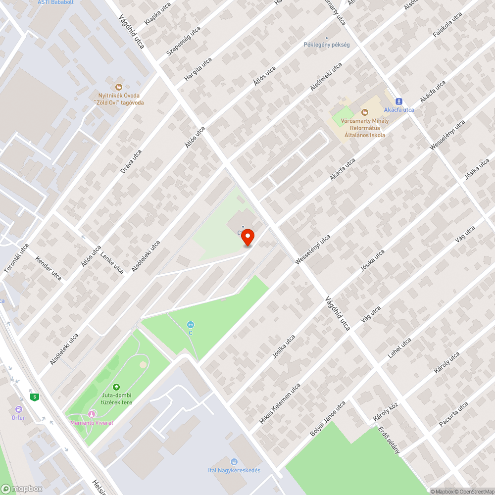 Befejezetlen gyalogút bejelentés helye