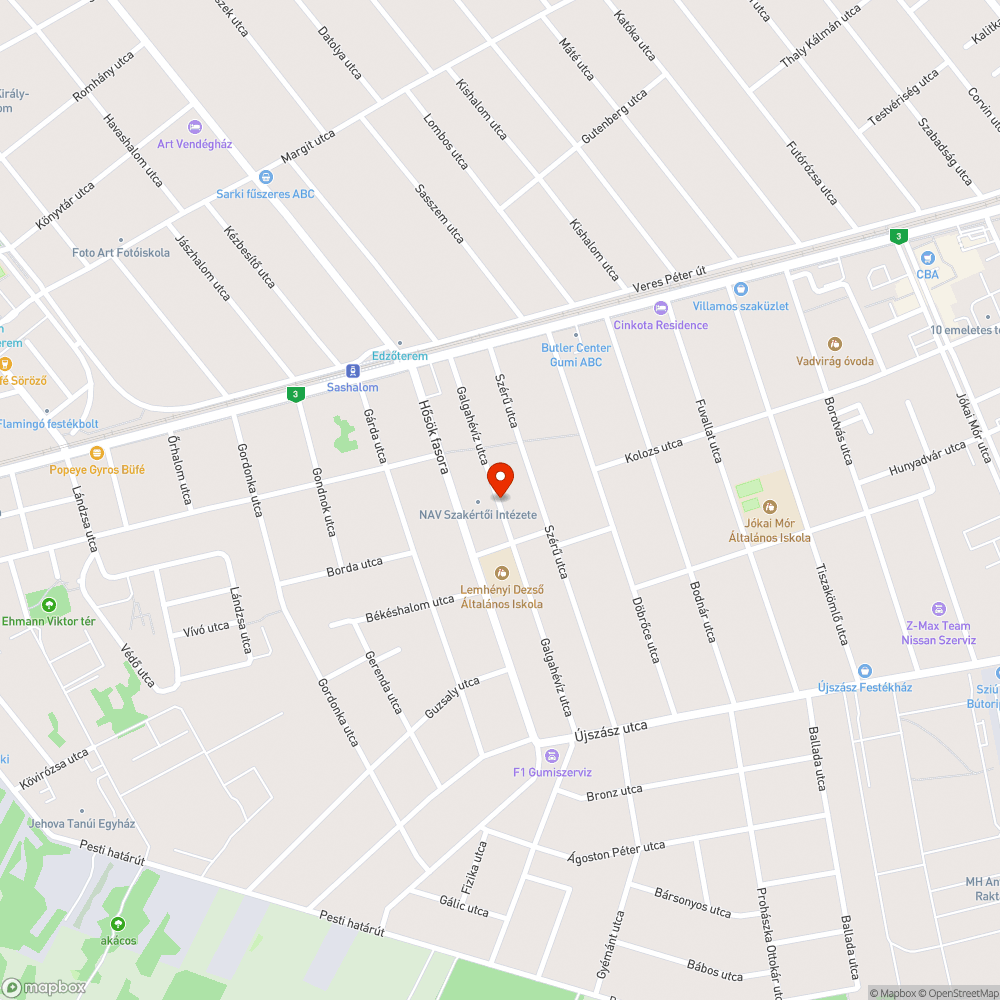 Eltorlaszolt járda bejelentés helye