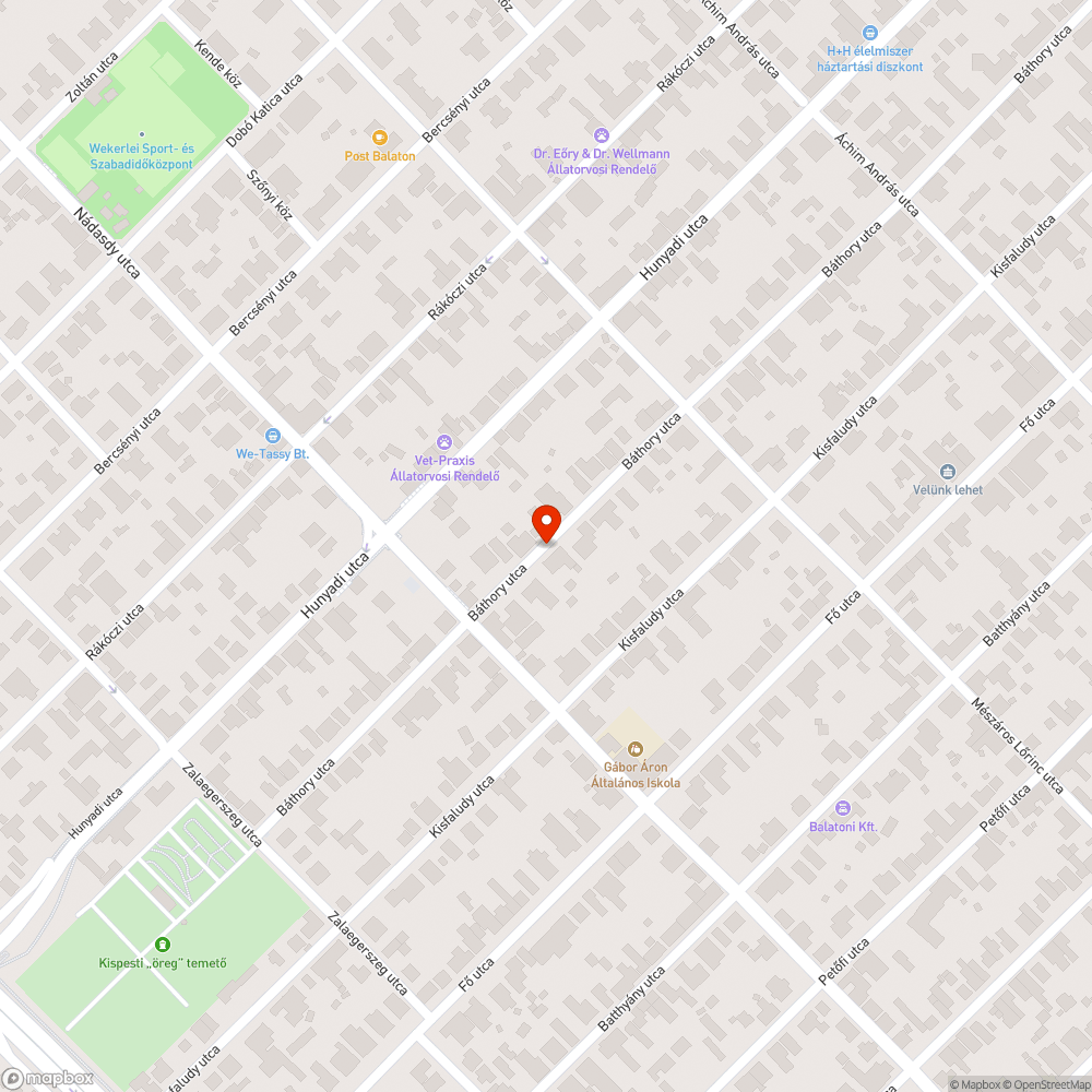 Kátyúk bejelentés helye