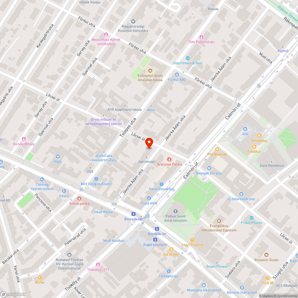 Lyukas járda bejelentés helye