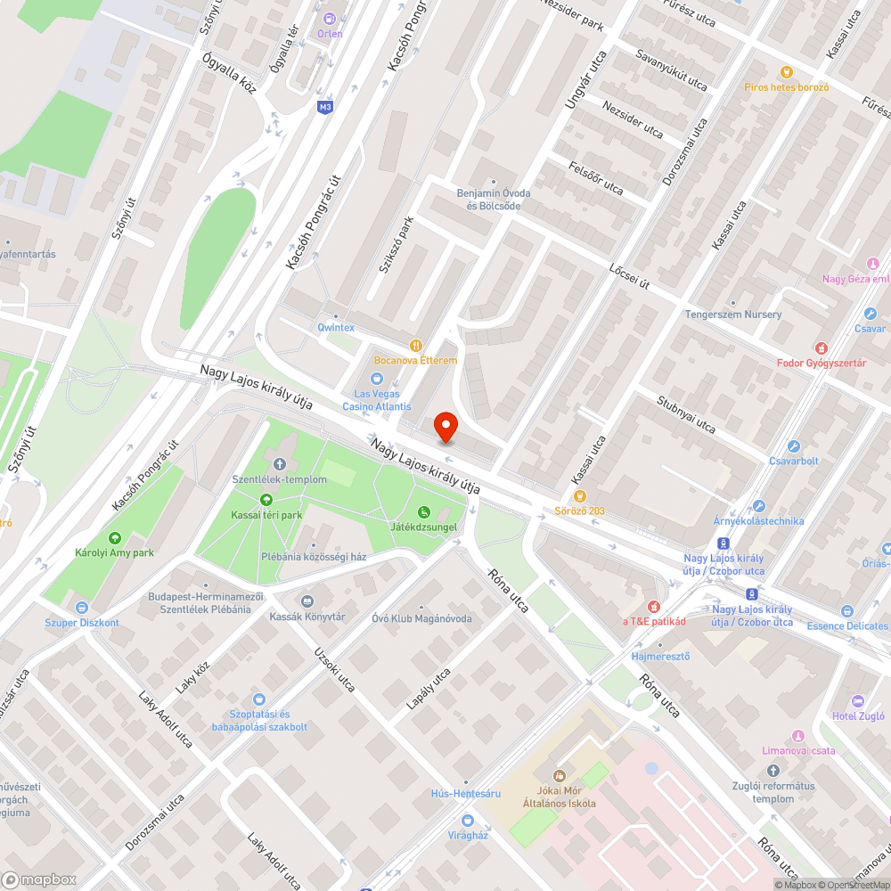 Parkoló bejelentés helye