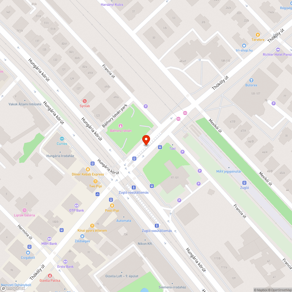 Törött üveg bejelentés helye