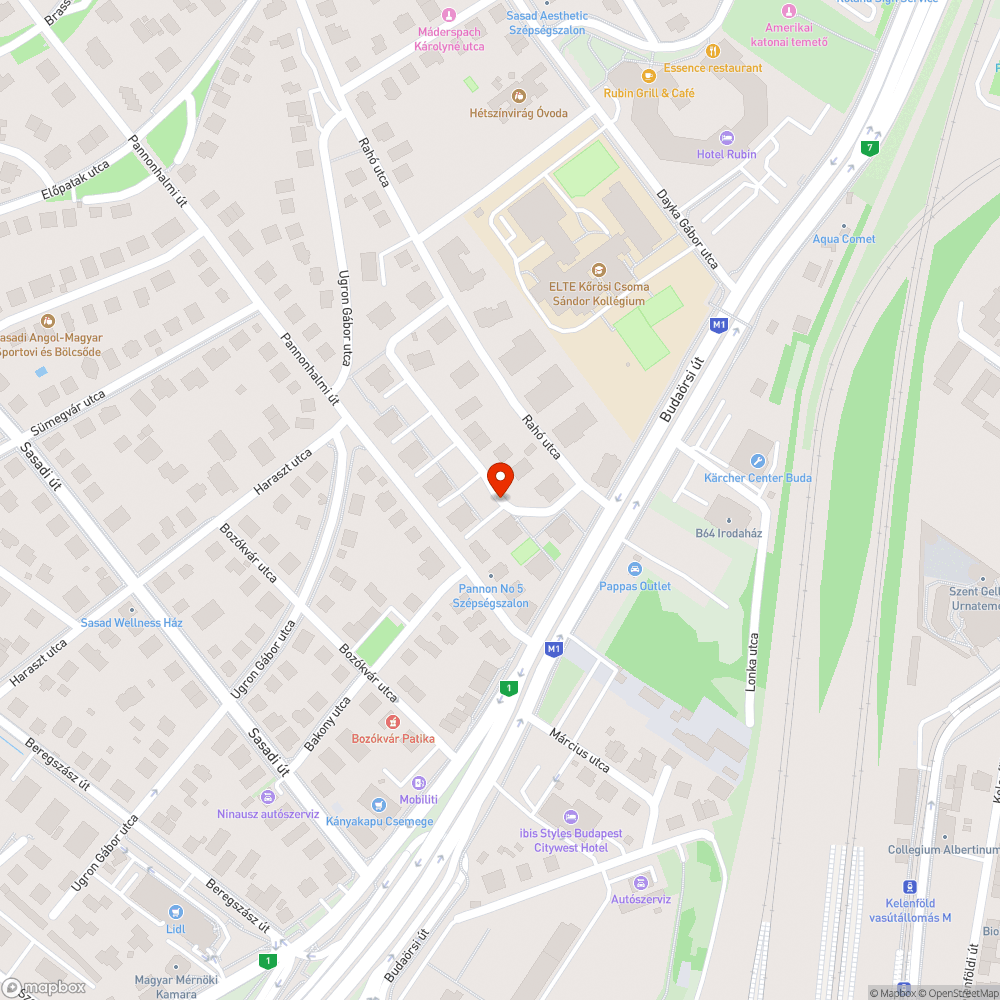 Két matrac a Rahó utcában bejelentés helye