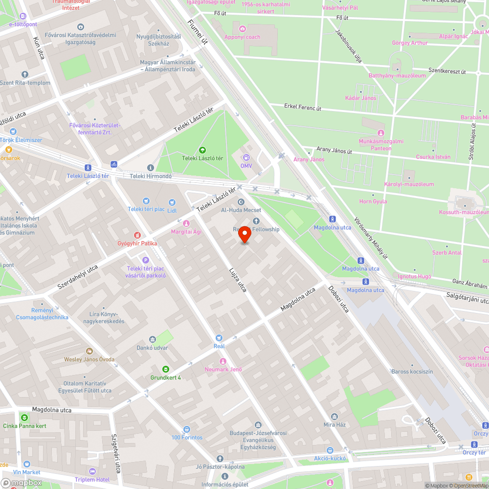 Megdőlt karó bejelentés helye