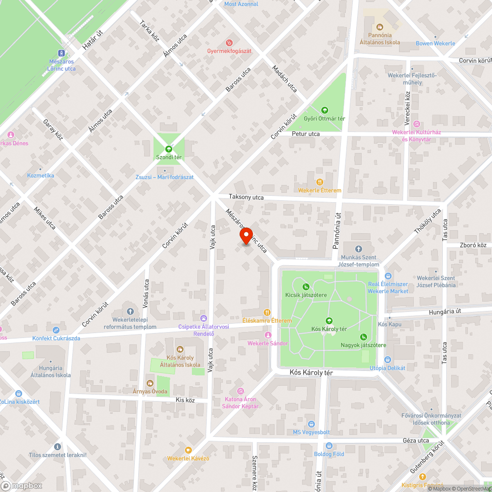 Elhagyott jármű bejelentés helye