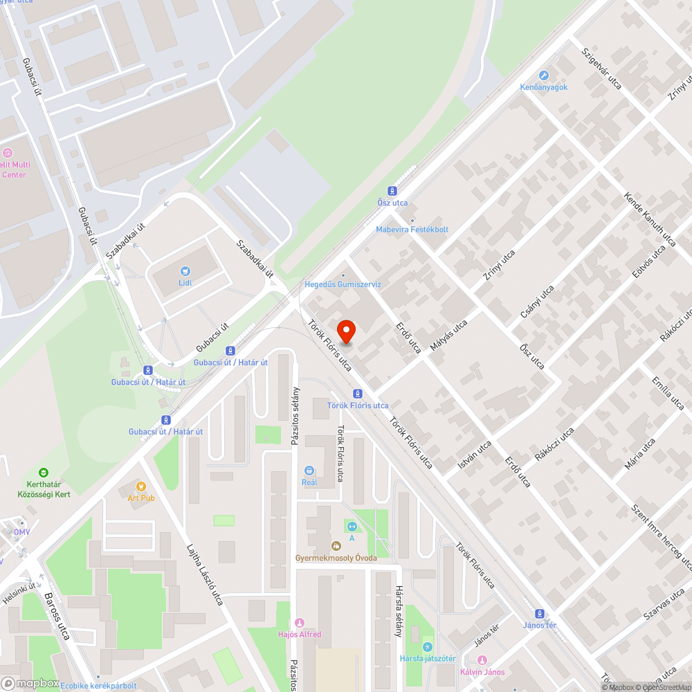 Megsüllyedt vízelzáró bejelentés helye