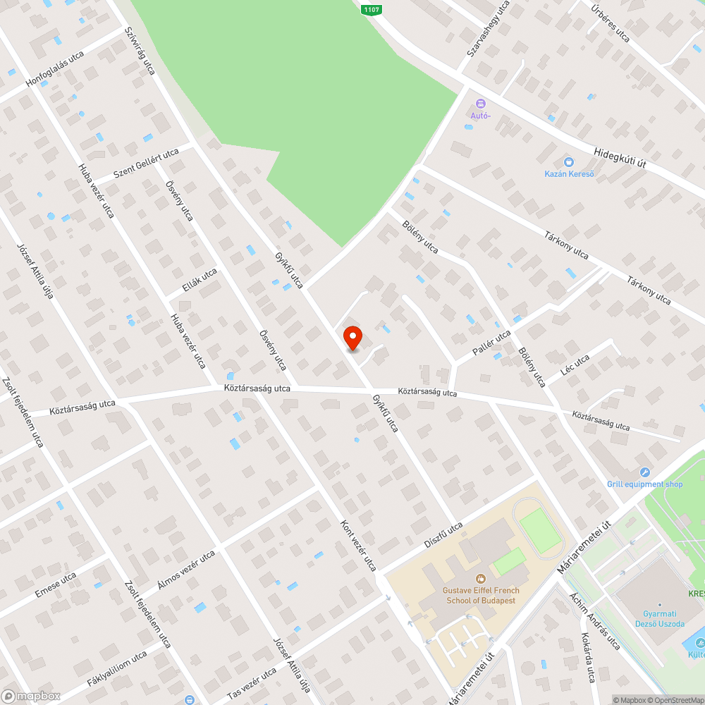 Beszakadt úttest bejelentés helye