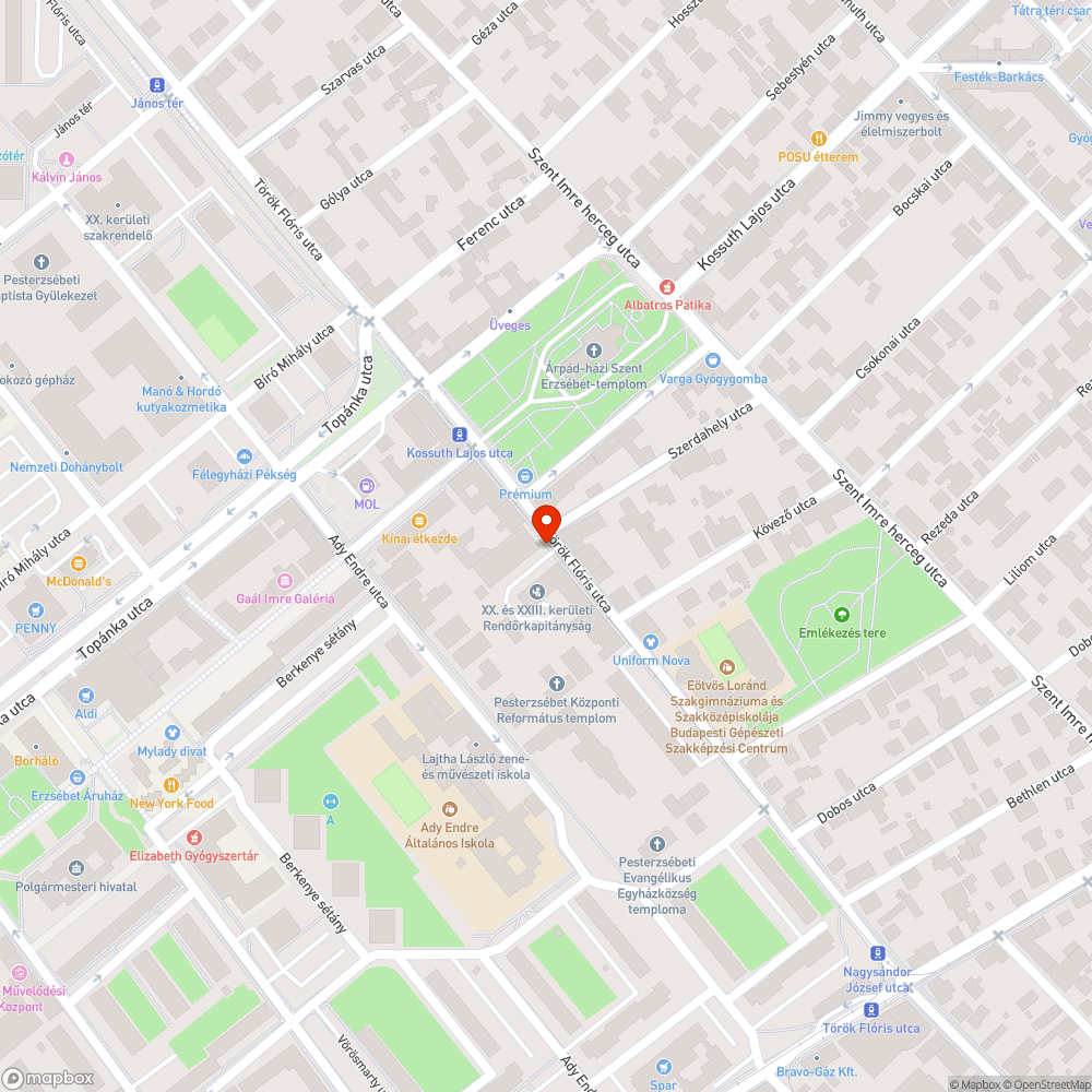 Bokatörő járdahiány bejelentés helye