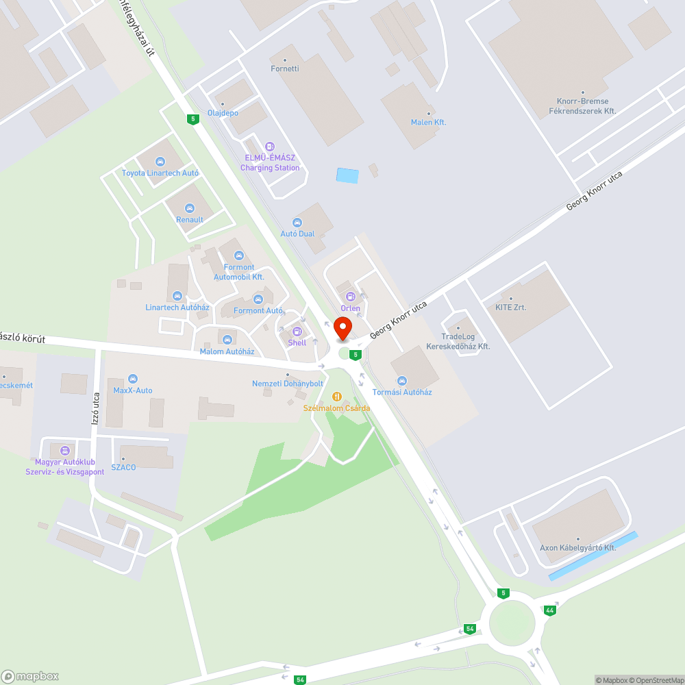 Gazos, szemetes, törmelékes körforgalom bejelentés helye