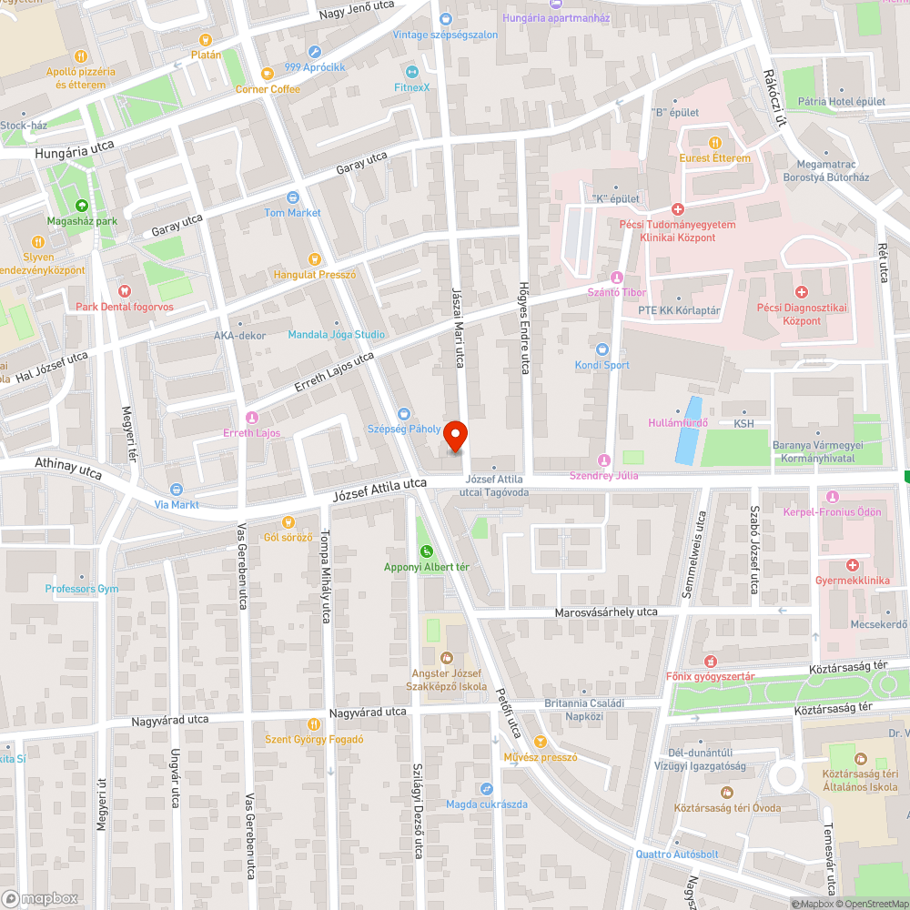 Helyre nem hozott járda burkolat bejelentés helye