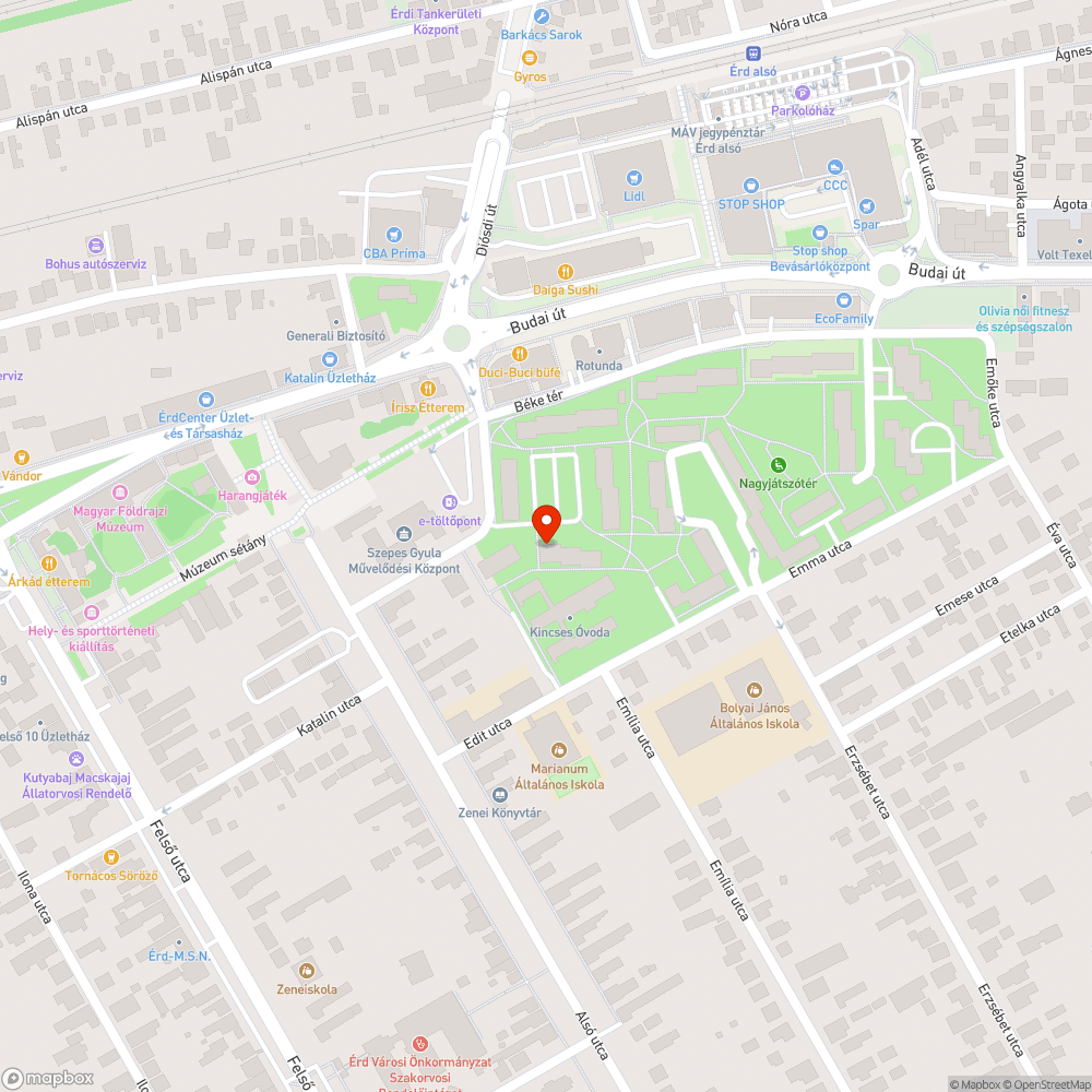 Kátyúk az épület előtt bejelentés helye