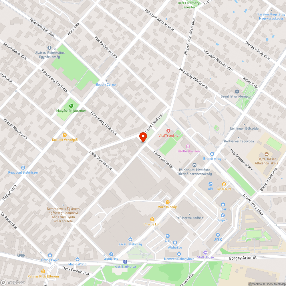 Kátyú bejelentés helye