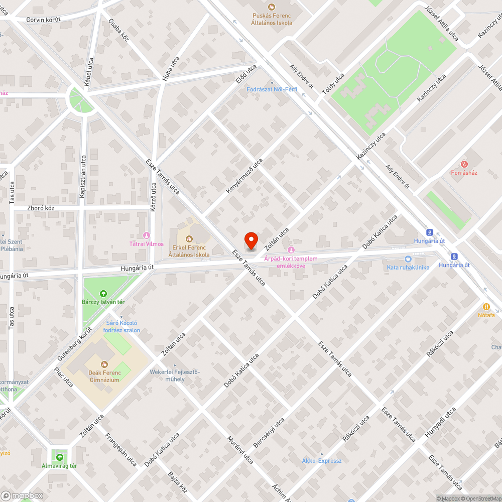 Tönkrement járda bejelentés helye