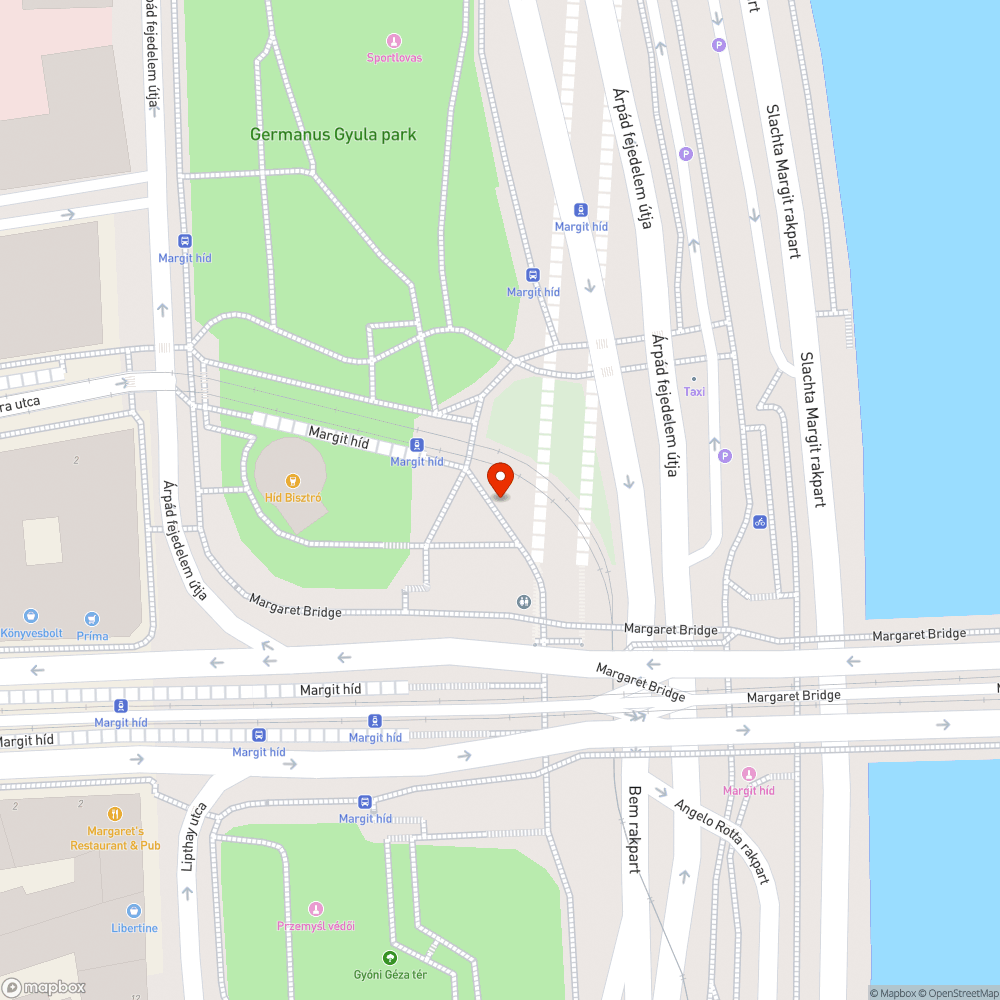 Margit híd budai hídfő graffitis bejelentés helye