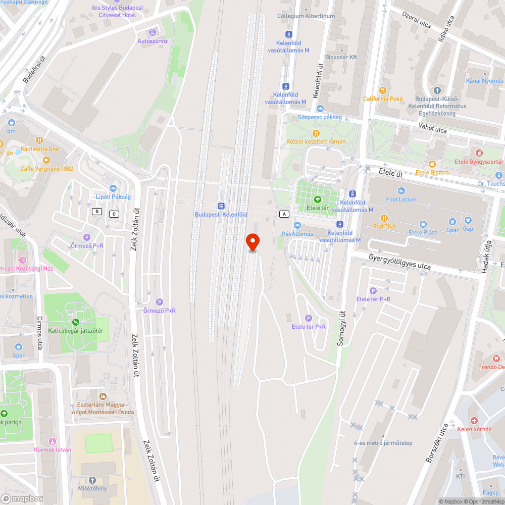 Galambürülékkel borított peron bejelentés helye