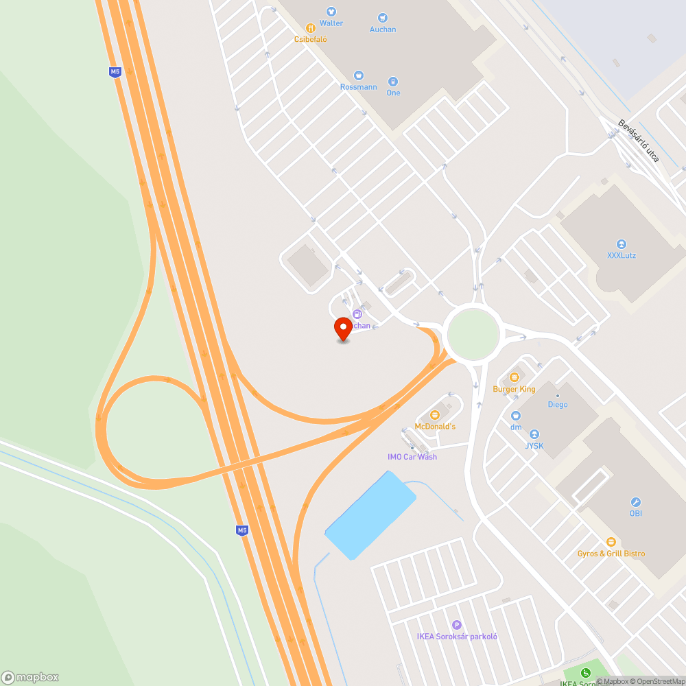 Szemetes Auchan felüljáró bejelentés helye