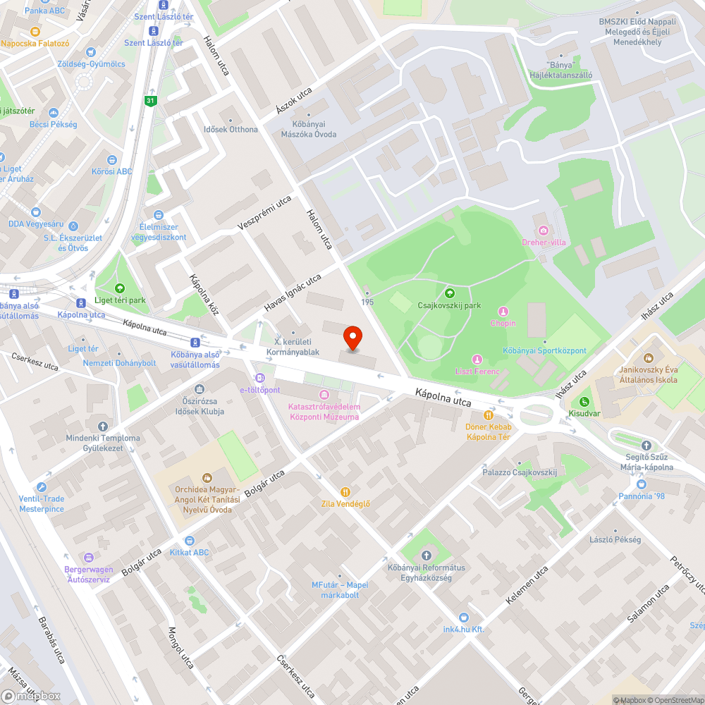 Kátyú kátyú hátán bejelentés helye