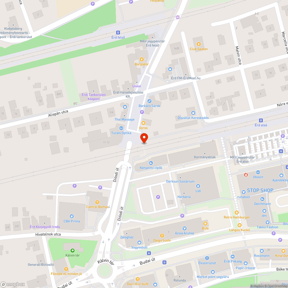 Érd alsó aluljáró szemetes bejelentés helye