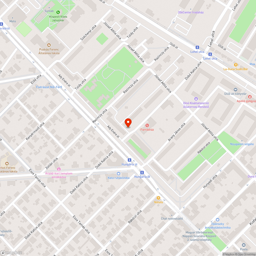 Ady E út 68 zöldhulladék bejelentés helye