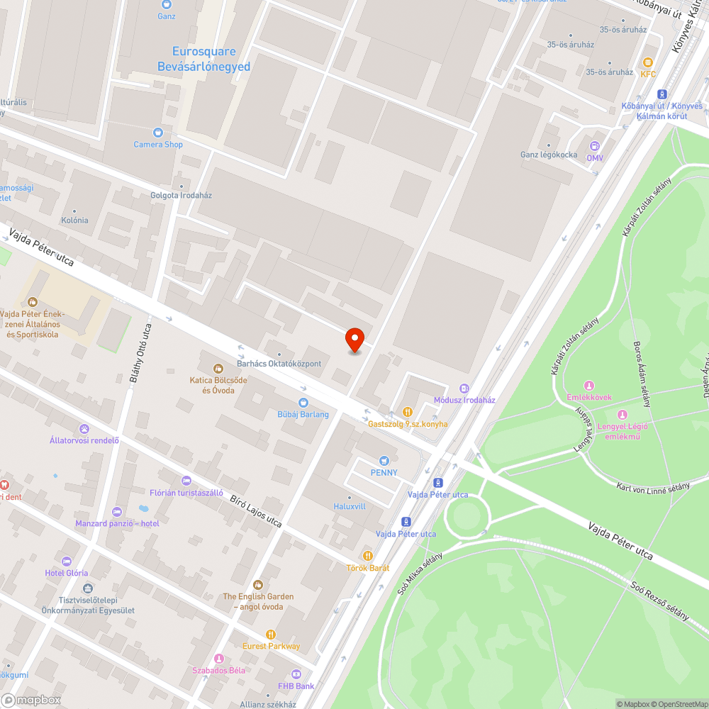 Tönkrement járda bejelentés helye