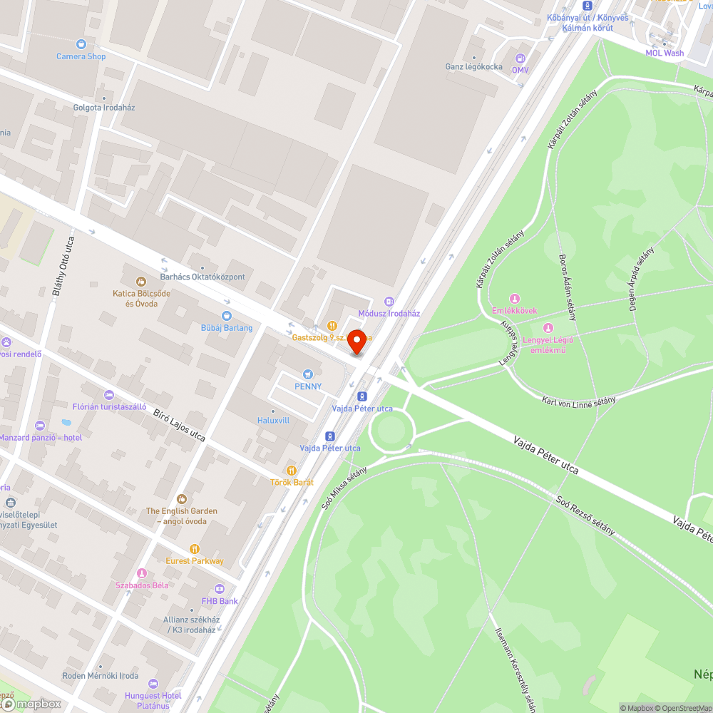 Megsüllyedt taktilis kő bejelentés helye