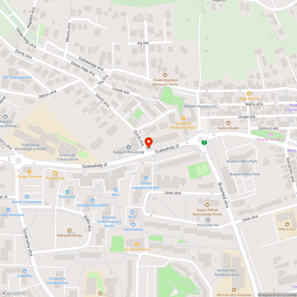 Folyamatosan romló gyalogosátkelőhely bejelentés helye