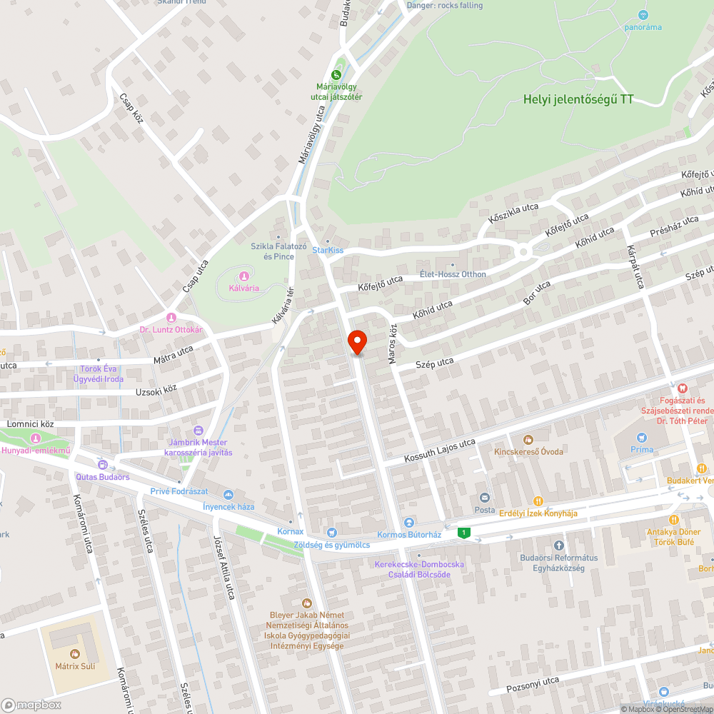 Folyamatosan romló, hosszú kátyú: Szabadság út 104 bejelentés helye