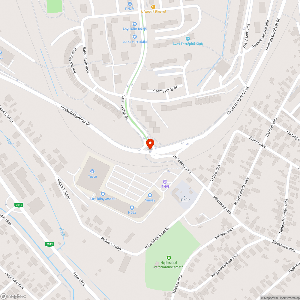 Kidőlt jelzőoszlop bejelentés helye