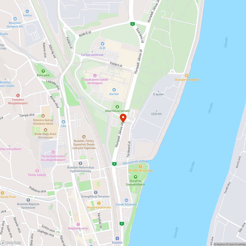 Úthiba bejelentés helye