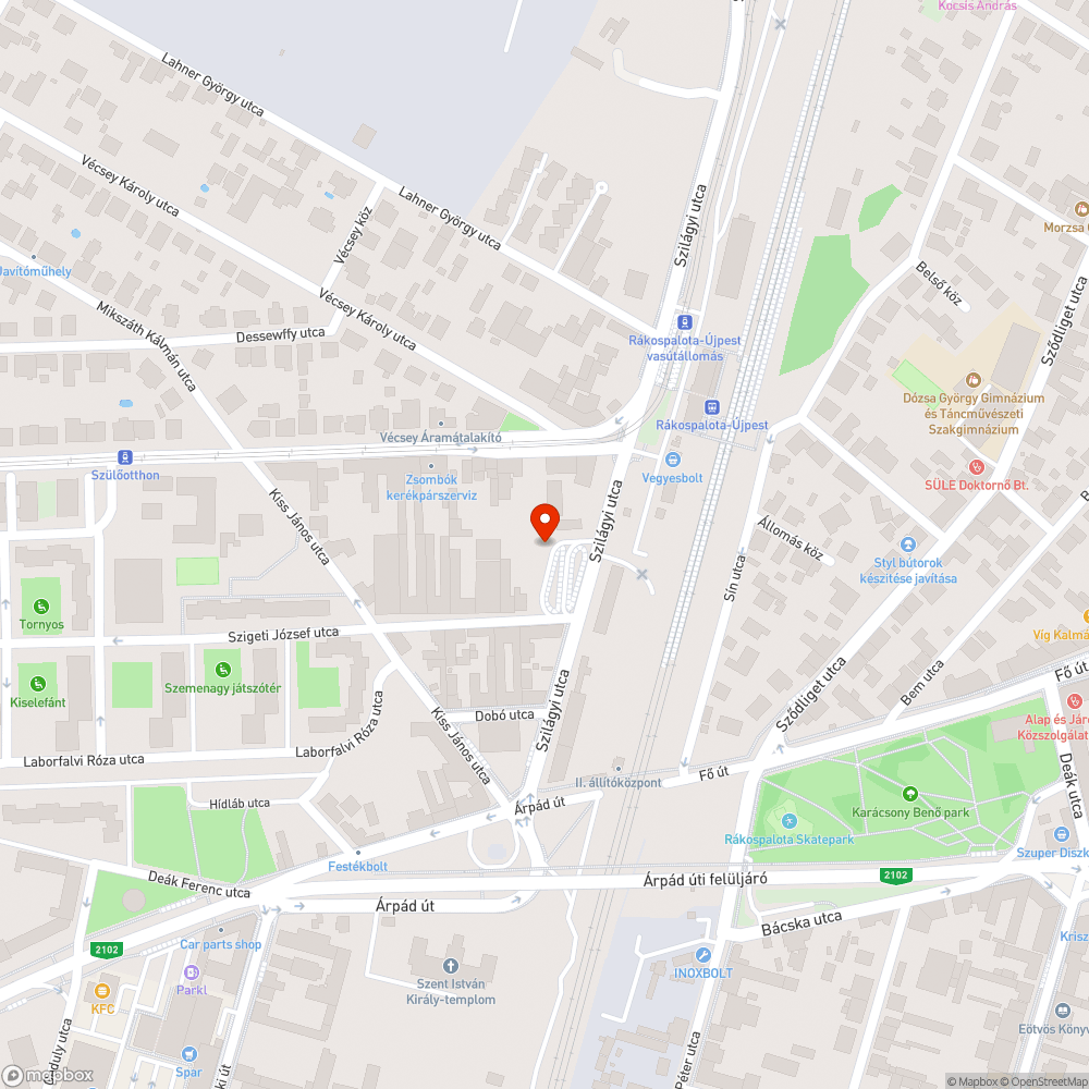 Autóroncsok bejelentés helye