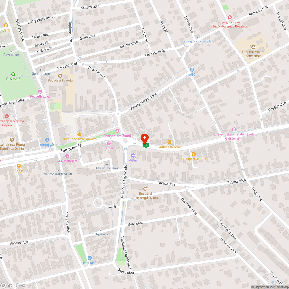 Rossz állapotú, kátyús út: Budapesti út 7 bejelentés helye