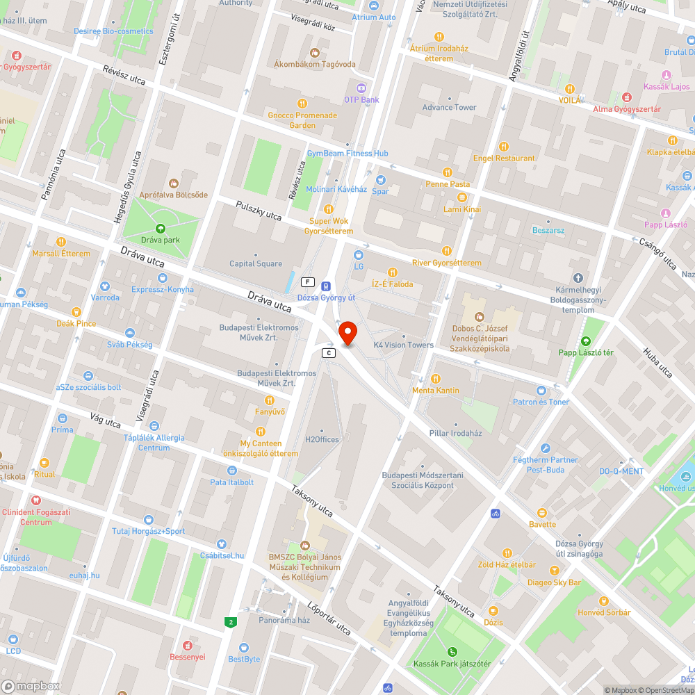 Kátyús útszakasz bejelentés helye