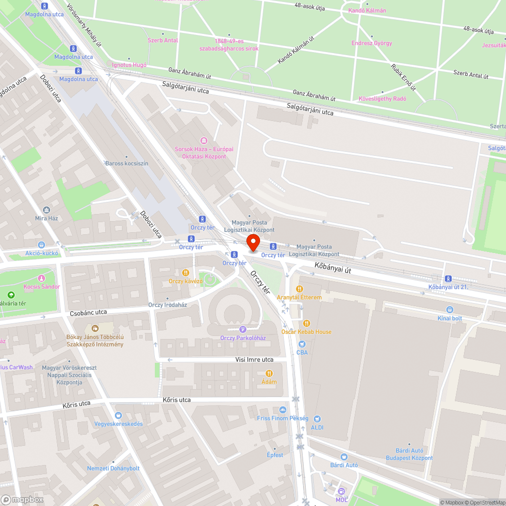 Veszélyes kátyú bejelentés helye