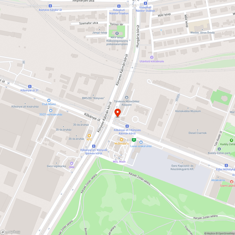 Kidőlt tábla bejelentés helye