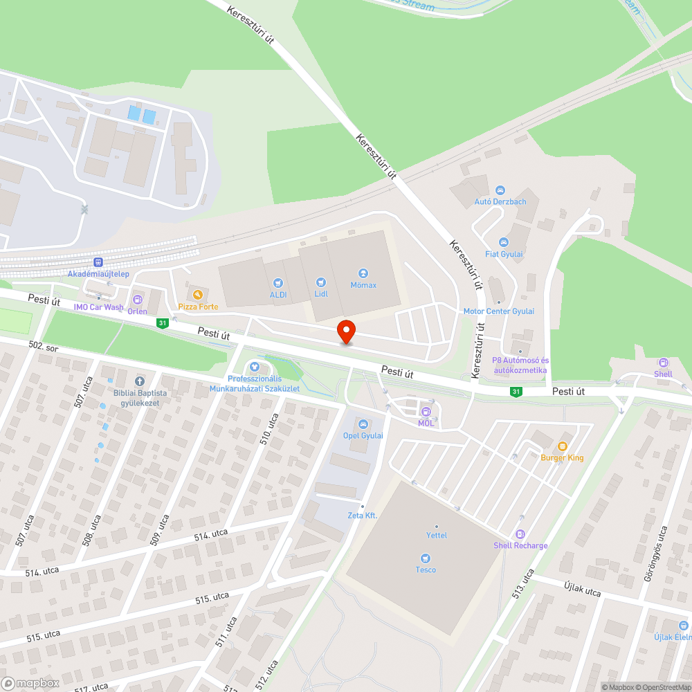 Busz bejelentés helye