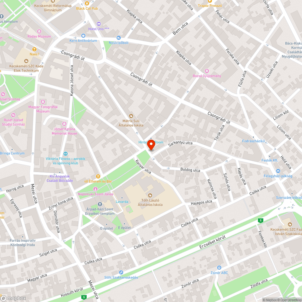 Sérült oszlop bejelentés helye