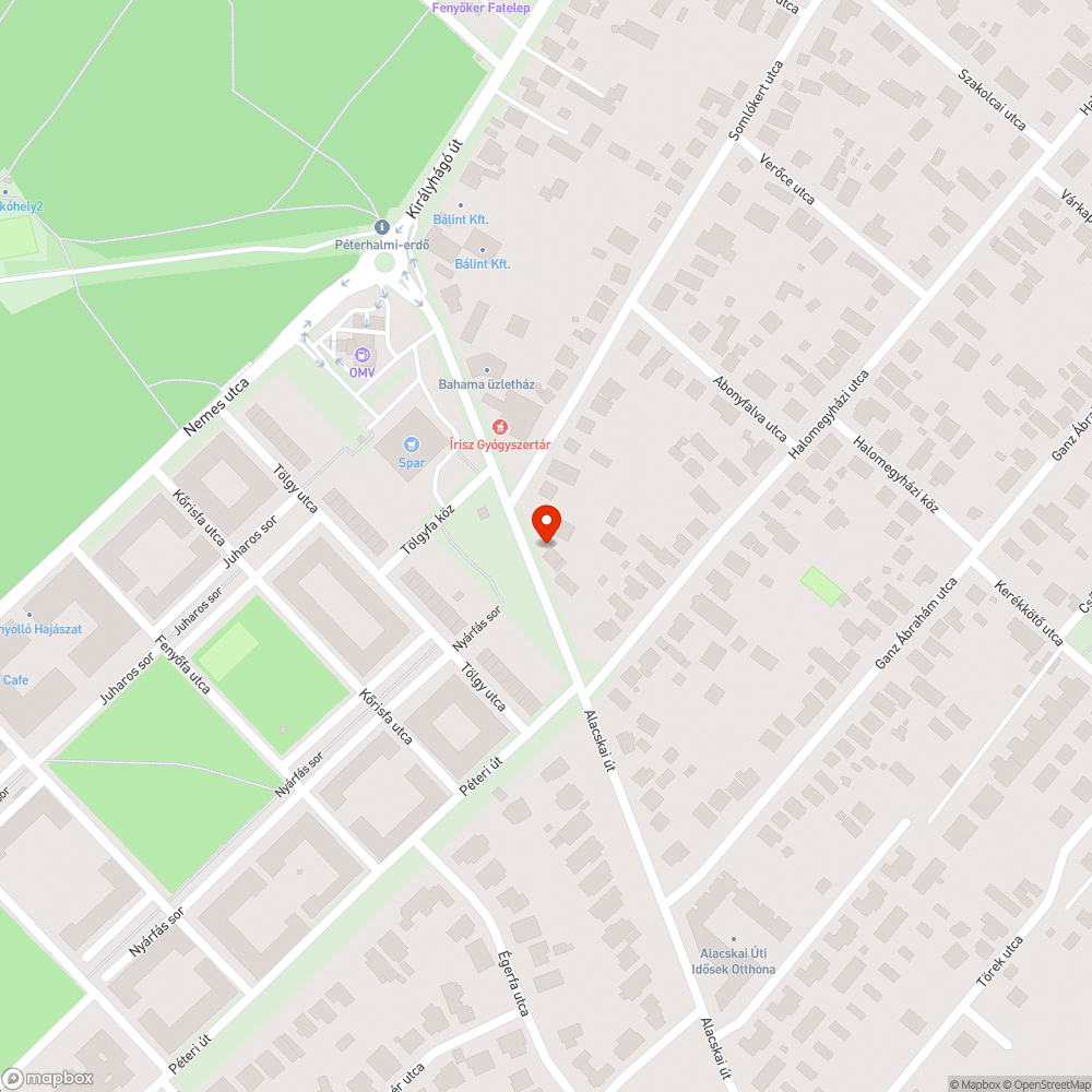 Kátyú az út közepén bejelentés helye