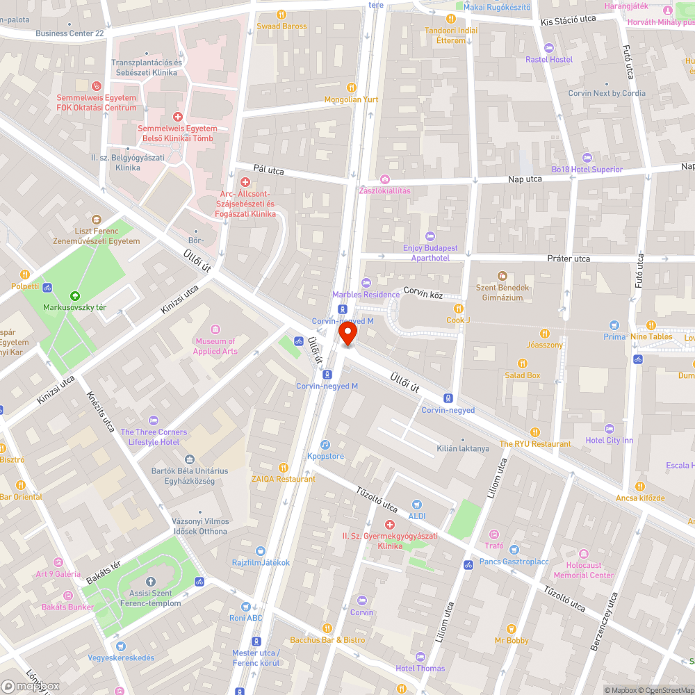 Nem működő kerékpáros forgalmi lámpa bejelentés helye